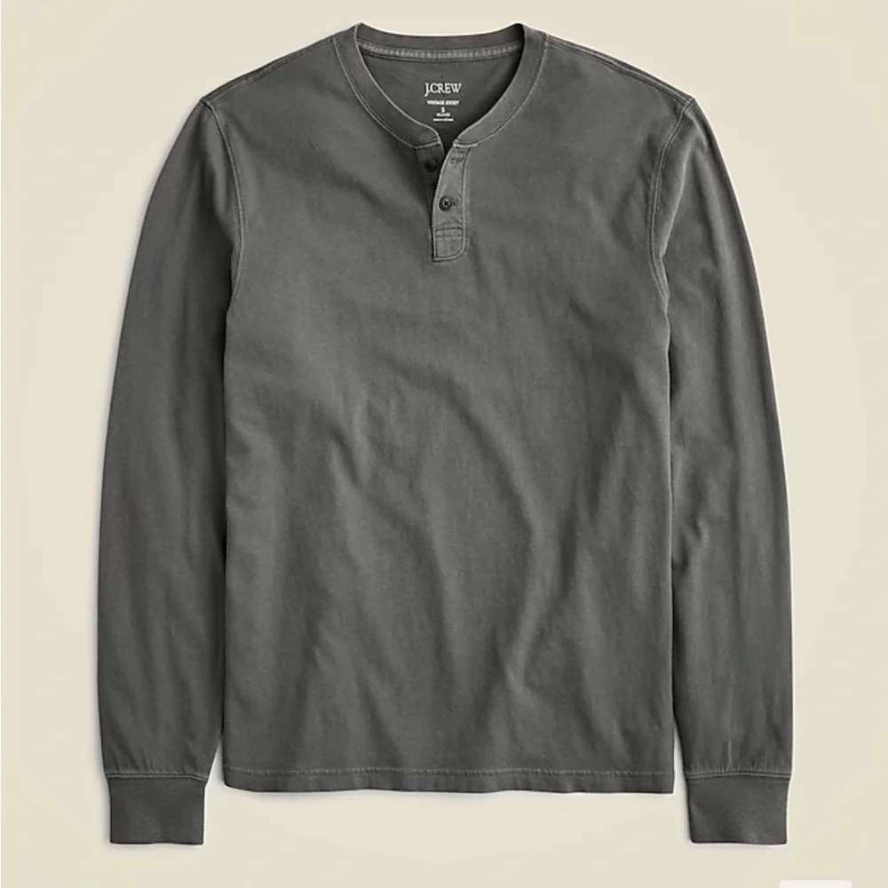 J  crew galvanized iron Vintage-wash cotton henley
